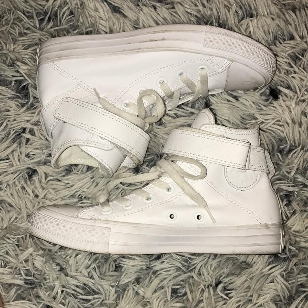 leather hi top converse